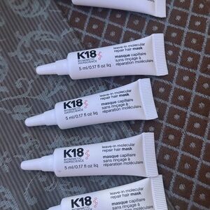 K18 Leave-In Molecular Repair Hair Mask Mini Tubes - White